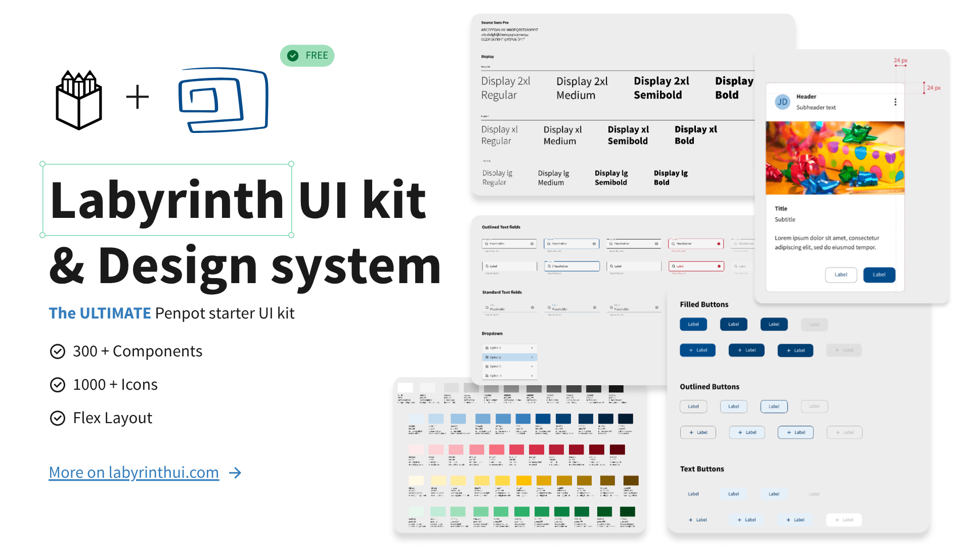 Labyrinth UI free kit preview