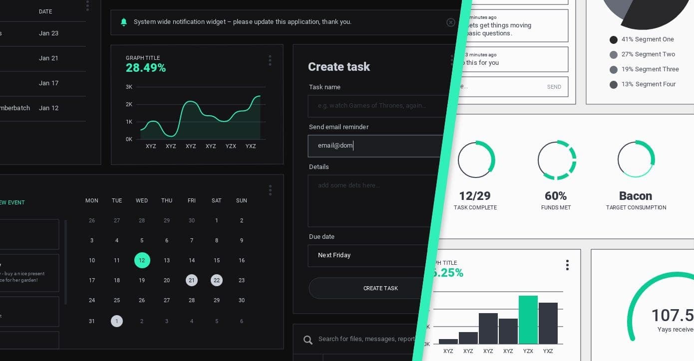 Dashboard UI starter kit preview