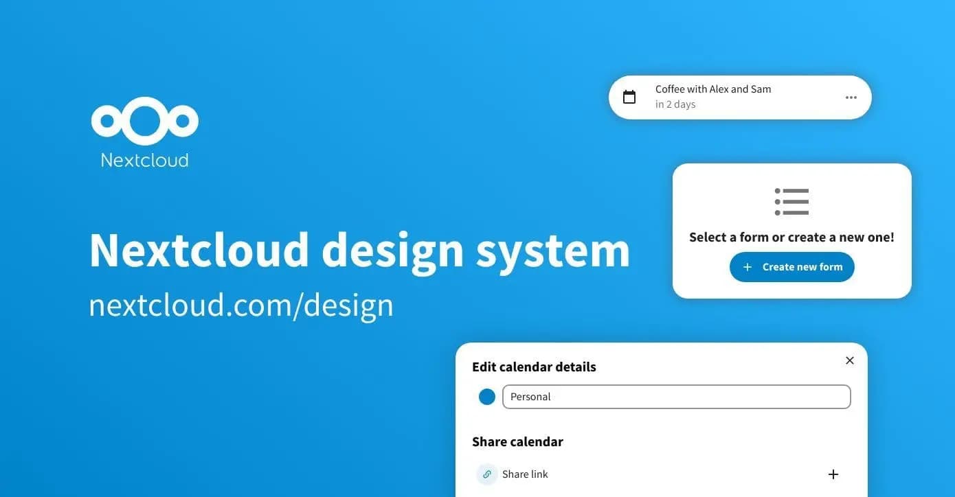 Nextcloud design system preview