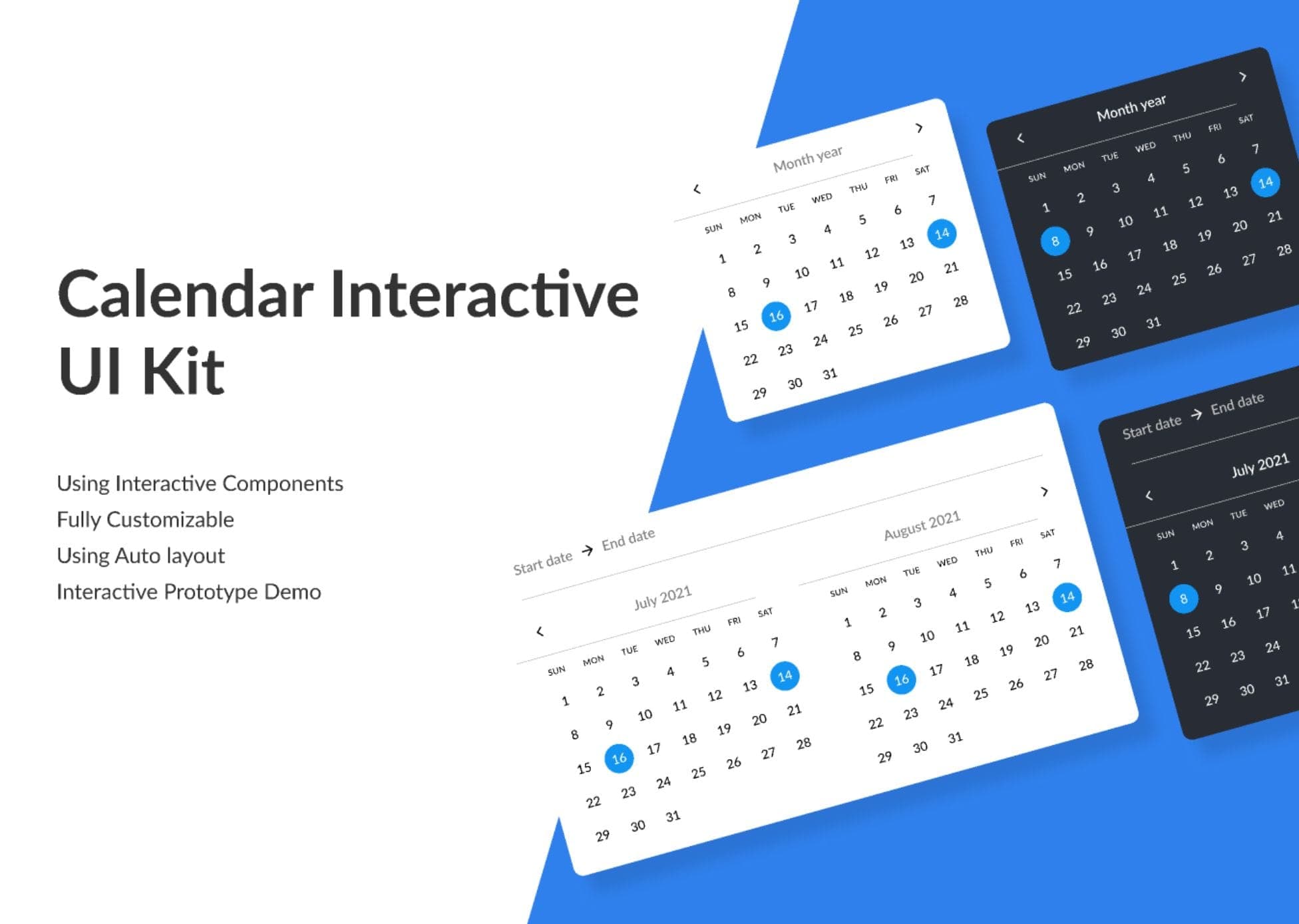 Calendar Interactive UI Kit preview
