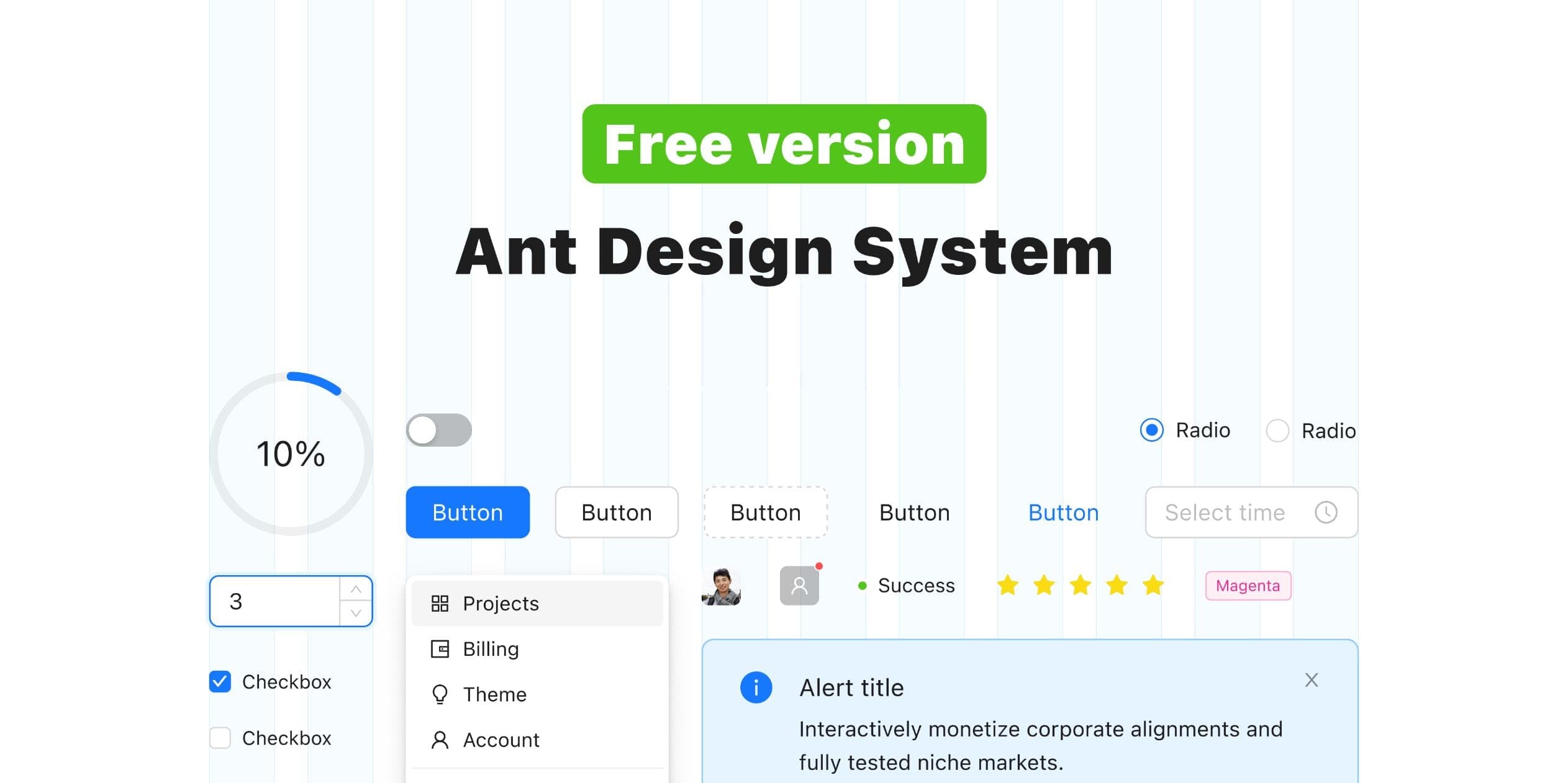 Ant Design System (Free version) preview