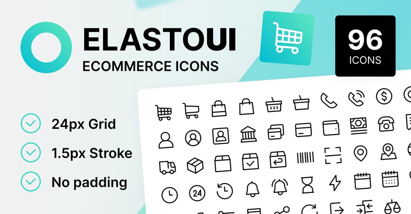 ElastoUI - Ecommerce UI Icons Library preview