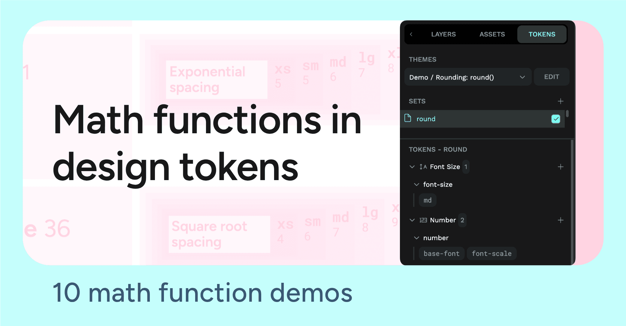 Math functions in design tokens demo preview