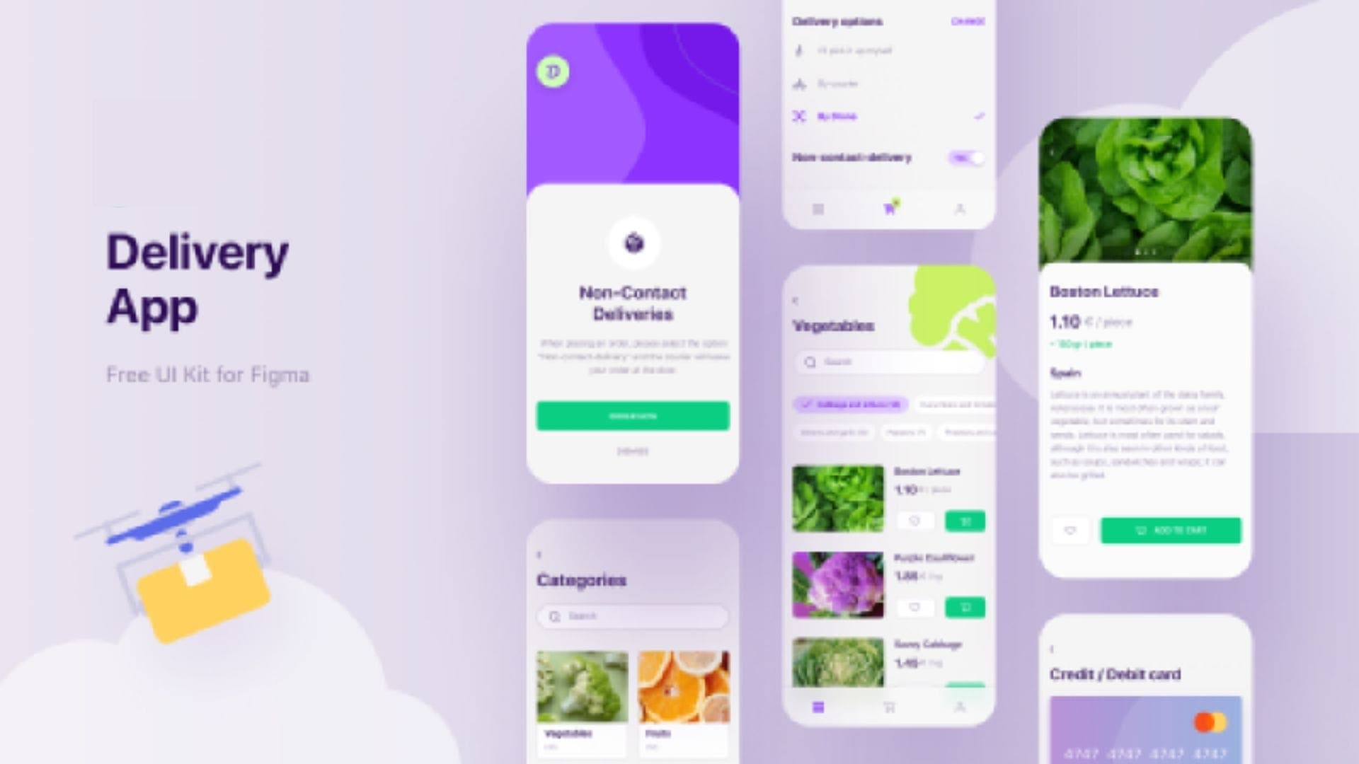 Delivery App_UI kit preview