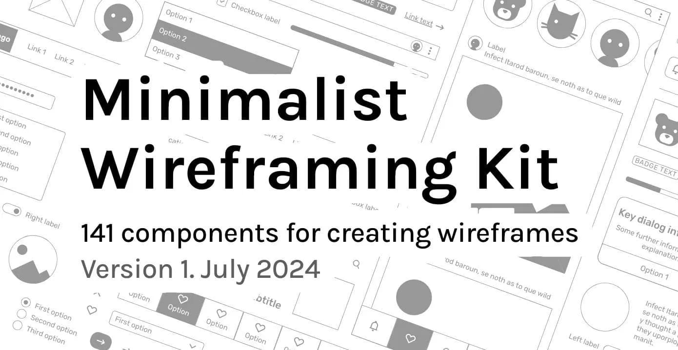Minimalistic Wireframing Kit preview