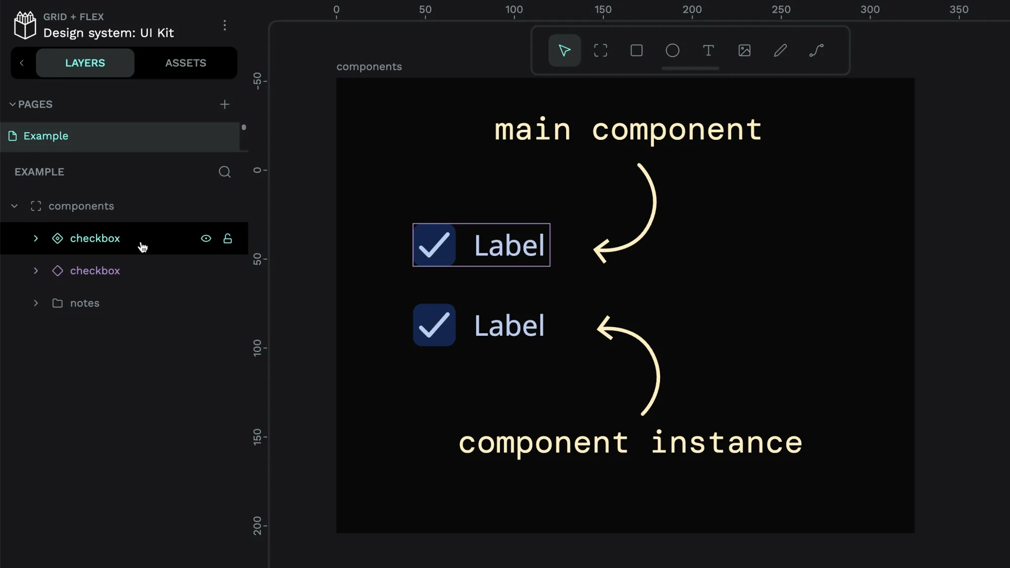 Tutorial: Create and share components in Penpot