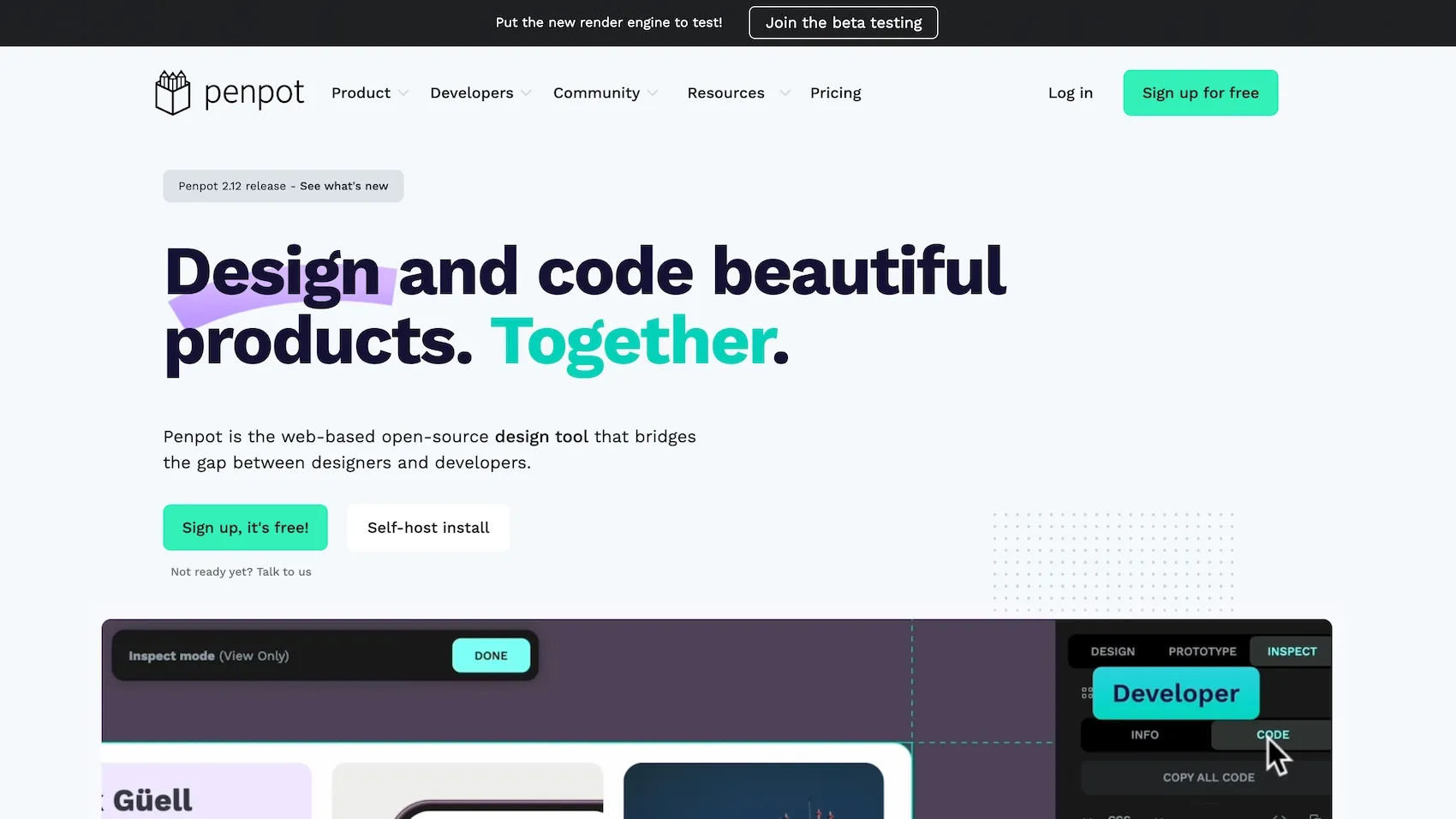 The most prominent text on the Pempot homepage is around ten times larger than the rest of the text.