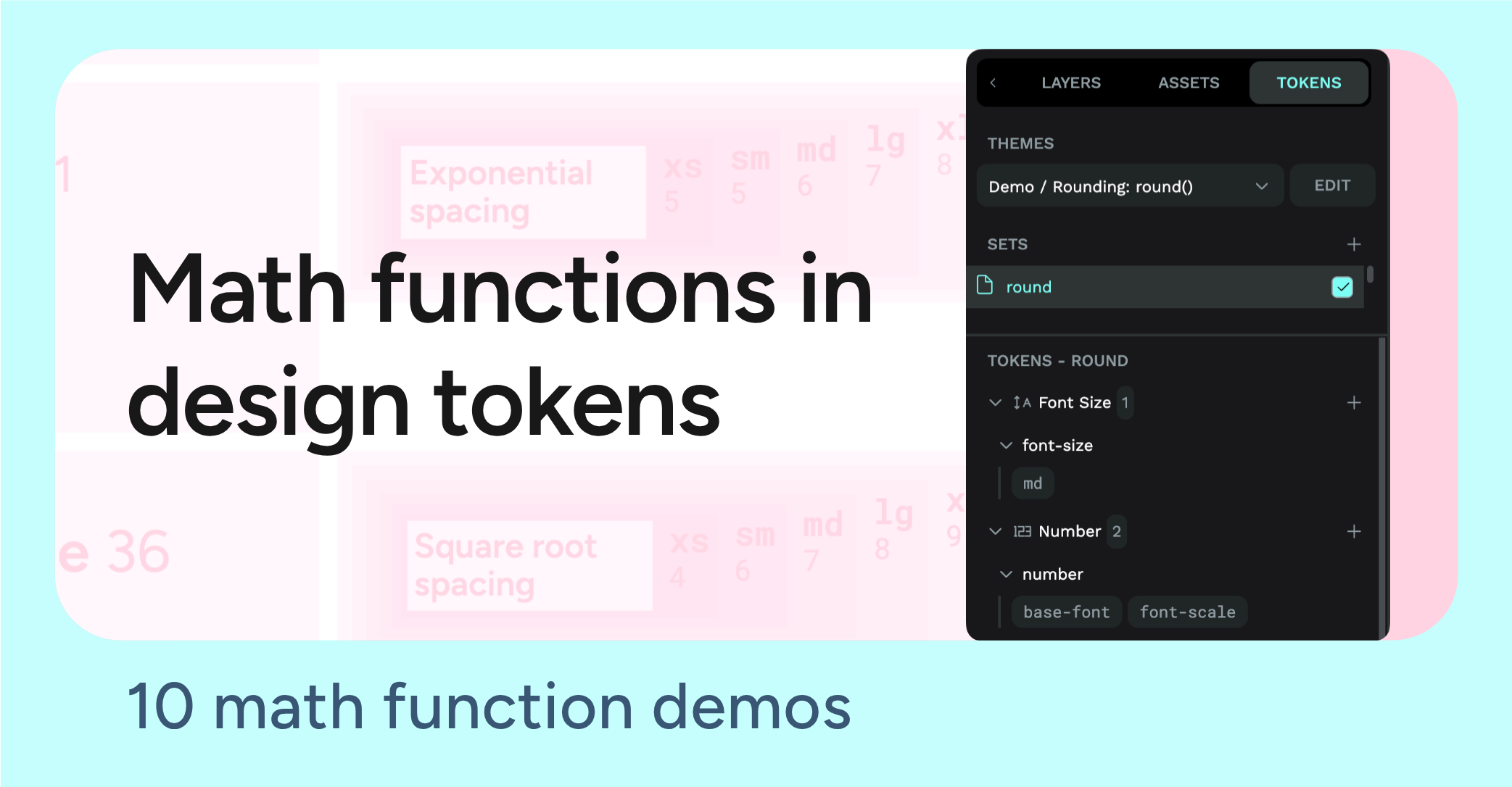 Math functions in design tokens: 10 math function demos.
