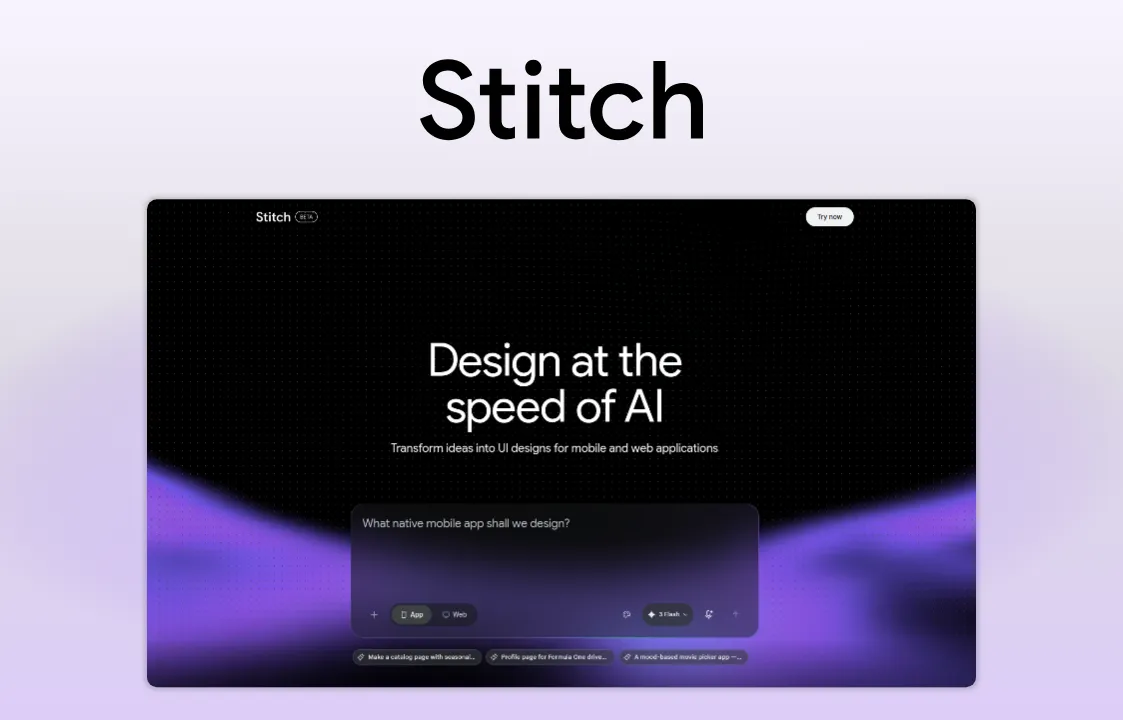 The image shows stitch logo and a stitch product image