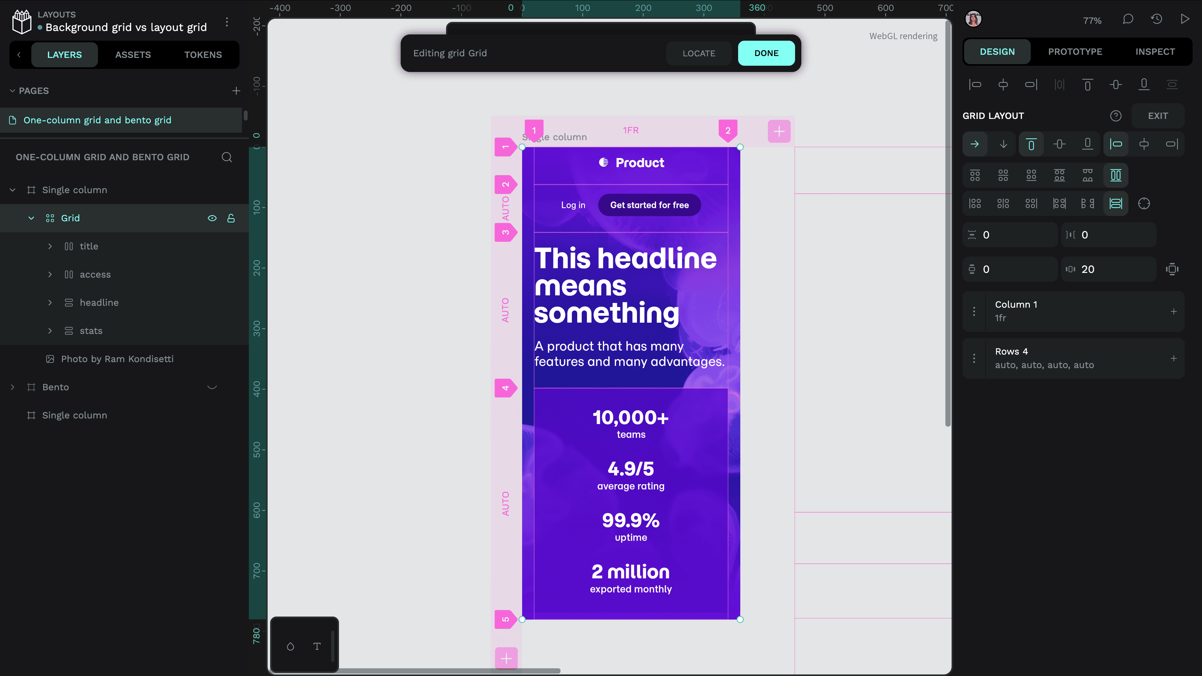 A generic marketing website with content organised from top to bottom across a mobile view in a single column.