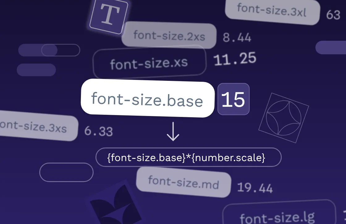 Using design tokens for a proportional typographic scale
