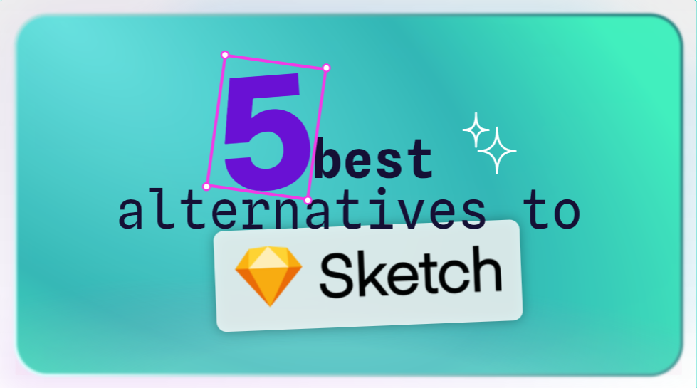 The cover shows the text "5 best alternatives to sketch" on a gradient background