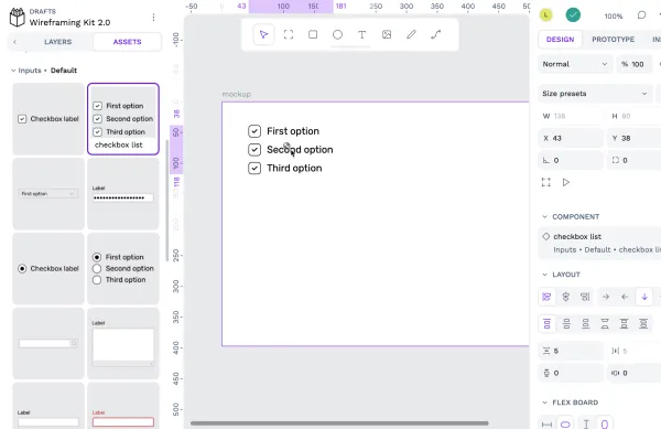 Components assets in Penpot