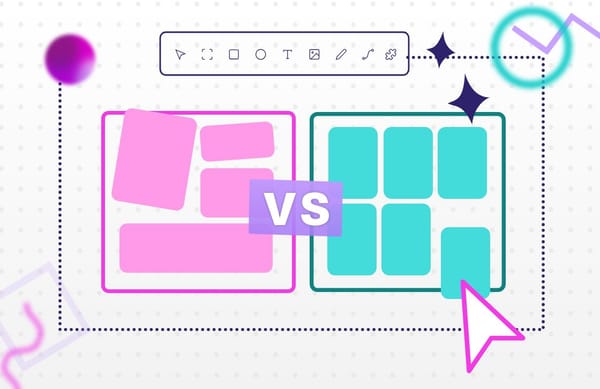 The image represents a grid and a flexboxt, between the two of them there is a text that says "VS"