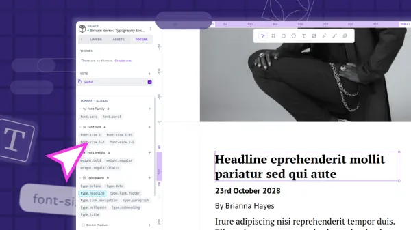 Tutorial: Creating and applying typography design tokens