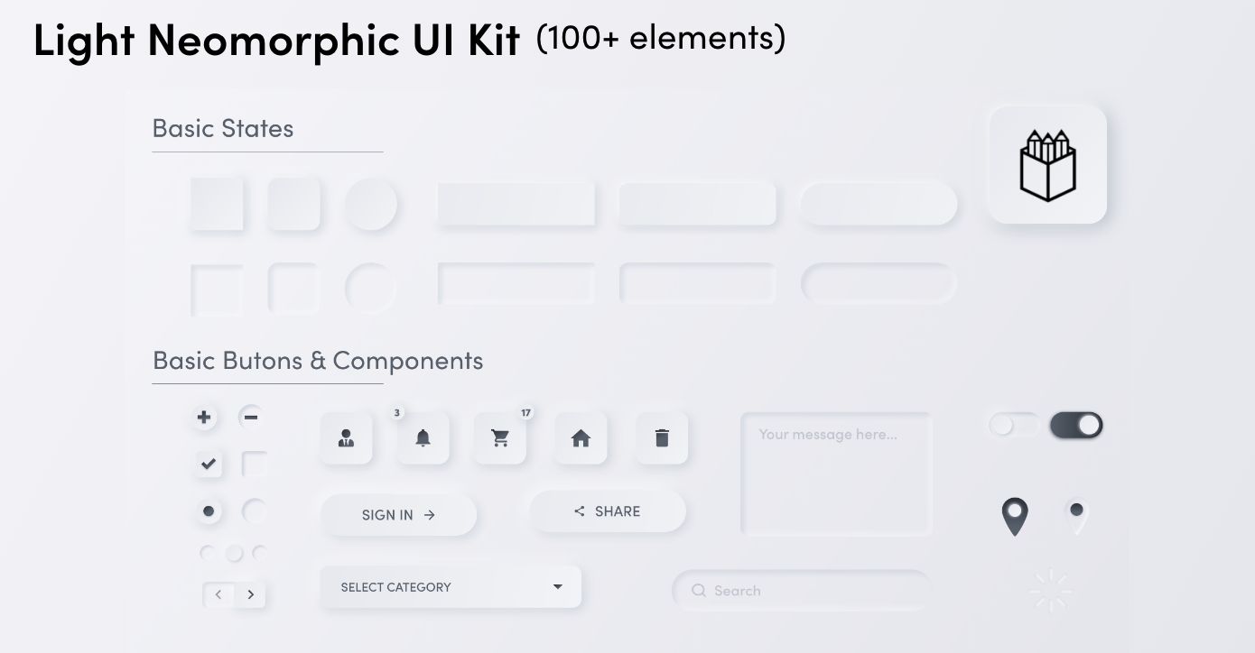 Neomorphic UI kit